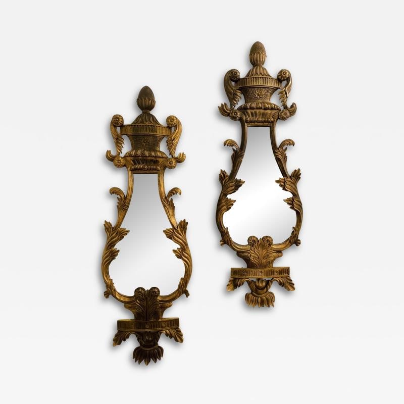 Pair of Giltwood Mirrors, Wall, Console or Pier Mirrors, Italian, 1960s (1 of 12)