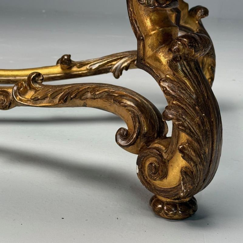 Hollywood Regency, Coffee Table, Gilt Wood, Gold Leaf, Glass, Italy, 1960s - 10
