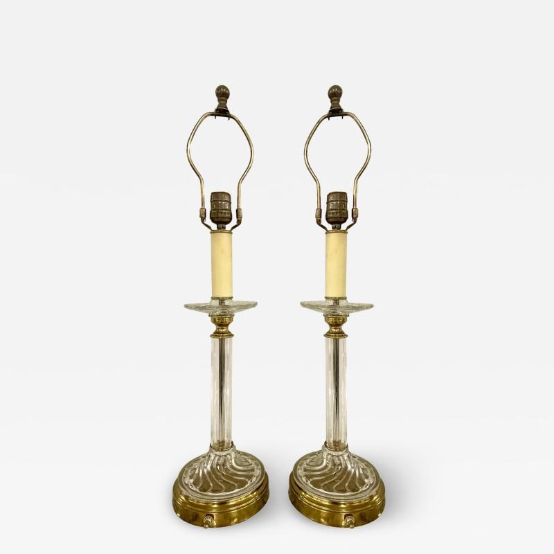 Mid Century Modern Pair of Baccarat Style Table Lamps, Crystal, 1960s: Title: Mid Century Modern Pair of Baccarat Style Table Lamps, Crystal, 1960s Description: Description 1: Mid Century Modern Pair of Baccarat Style Table Lamps, Crystal, 1960s Description 2: In the Sty