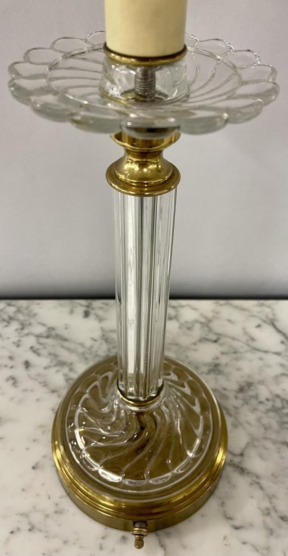 Mid Century Modern Pair of Baccarat Style Table Lamps, Crystal, 1960s - 5