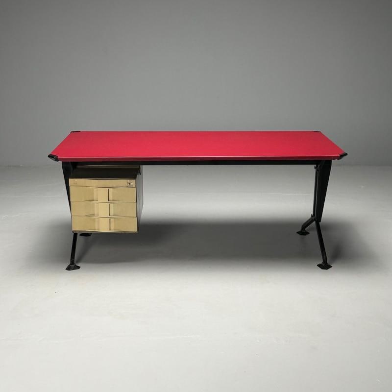 Studio BBPR, Olivetti, Italian Mid-Century Modern, Desk, Metal, 1950s - 3