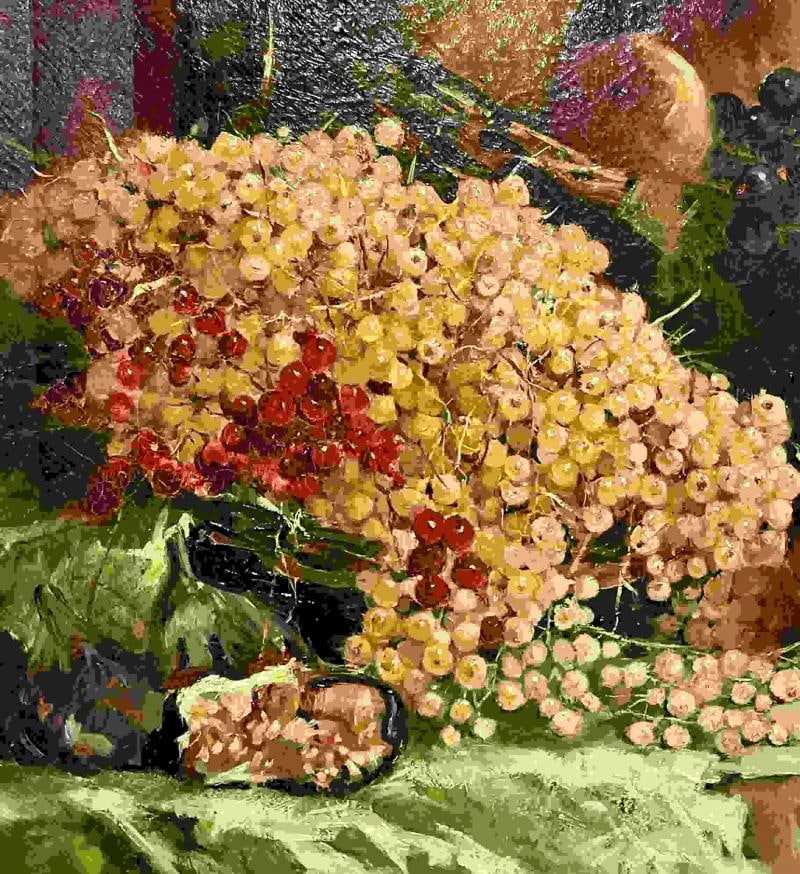 Pair of Oil on Canvas signed Tony Torta, Stilllife, Fruit, Italian - 12