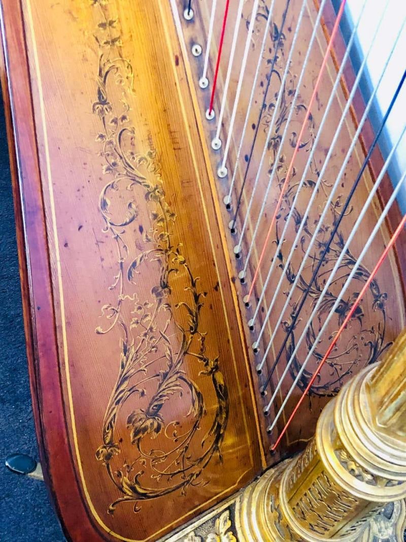 1915 Premium Style 23 Gold Lyon and Healy Concert Grand Harp - 2