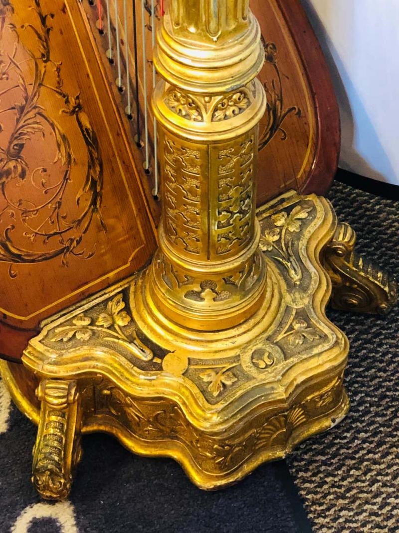 1915 Premium Style 23 Gold Lyon and Healy Concert Grand Harp - 5