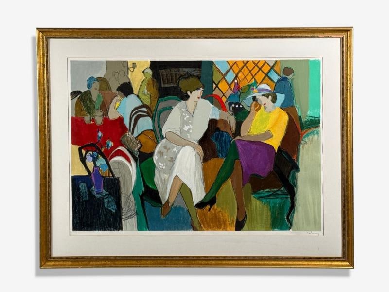 Itzchak Isaac Tarkay, Fauvism, Cafe Scene, Signed and Numbered Serigraph, 20th c - 3