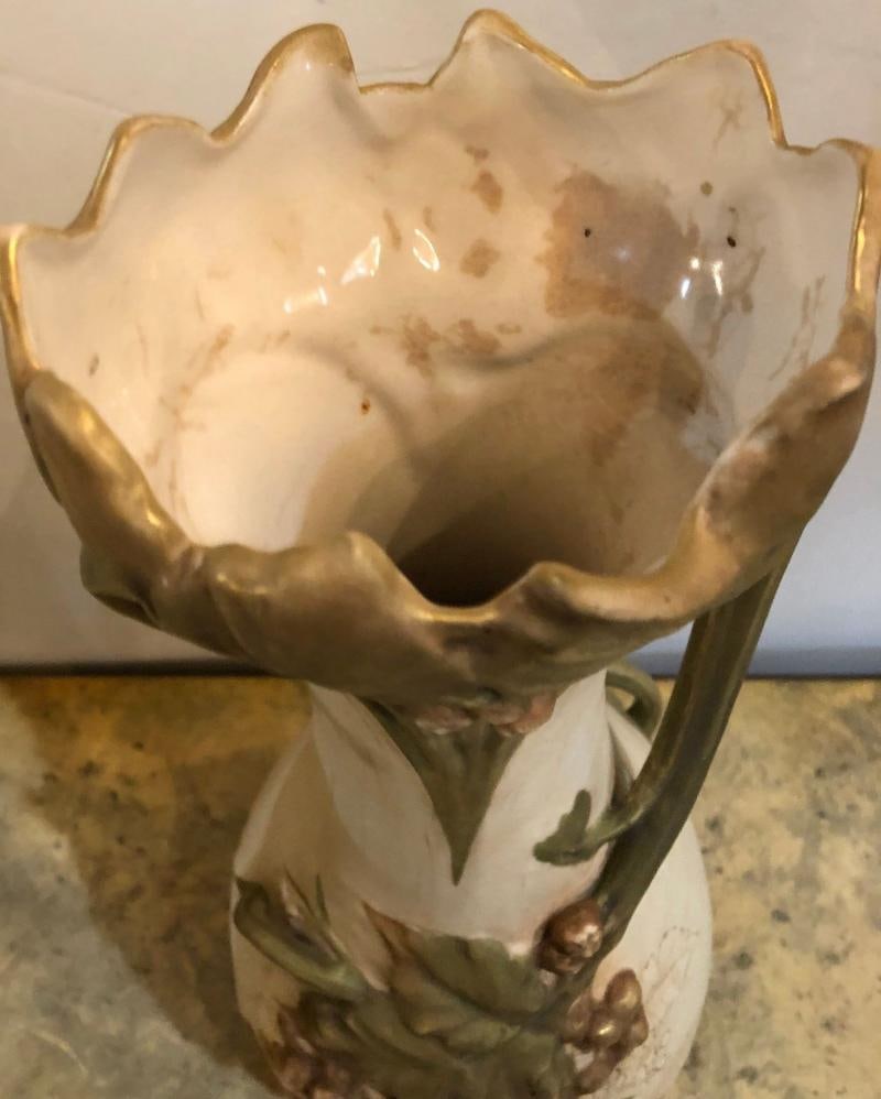 Pair of Royal Dux Flower Vases or Centerpieces, Art Nouveau Era - 9