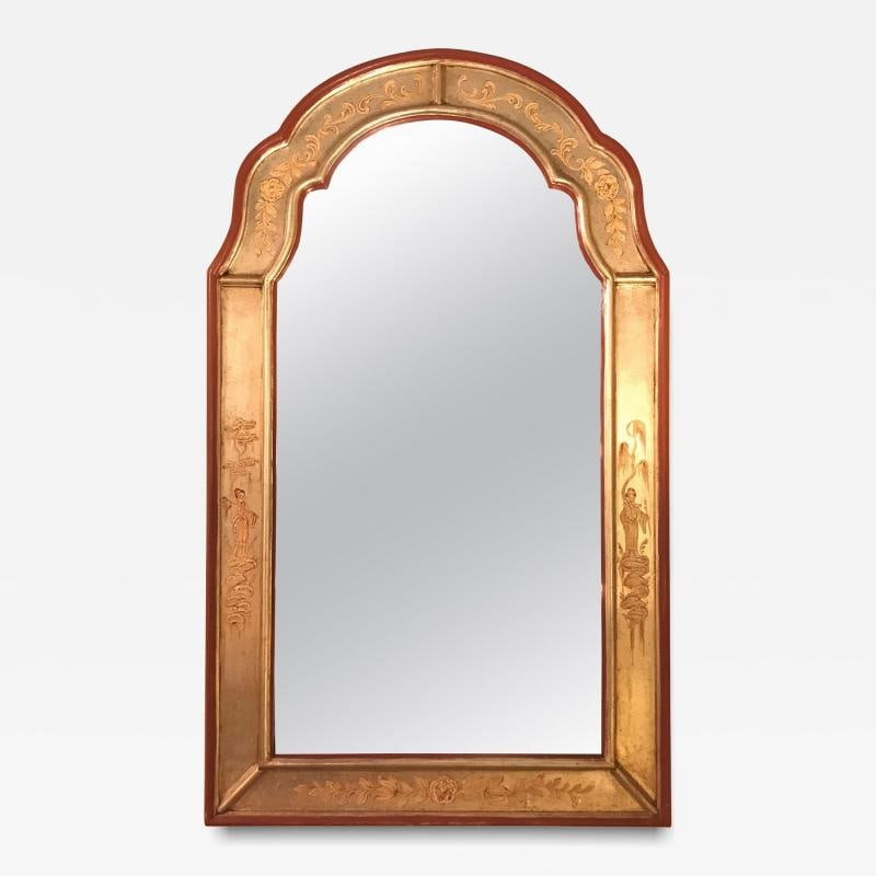 Fine Silver Gilt with Oriental Decoration La Barge Chinoiserie Mirror: Title: Fine Silver Gilt with Oriental Decoration La Barge Chinoiserie Mirror Description: Description 1: Fine silver gilt with oriental decoration La Barge chinoiserie mirror having a design depicting