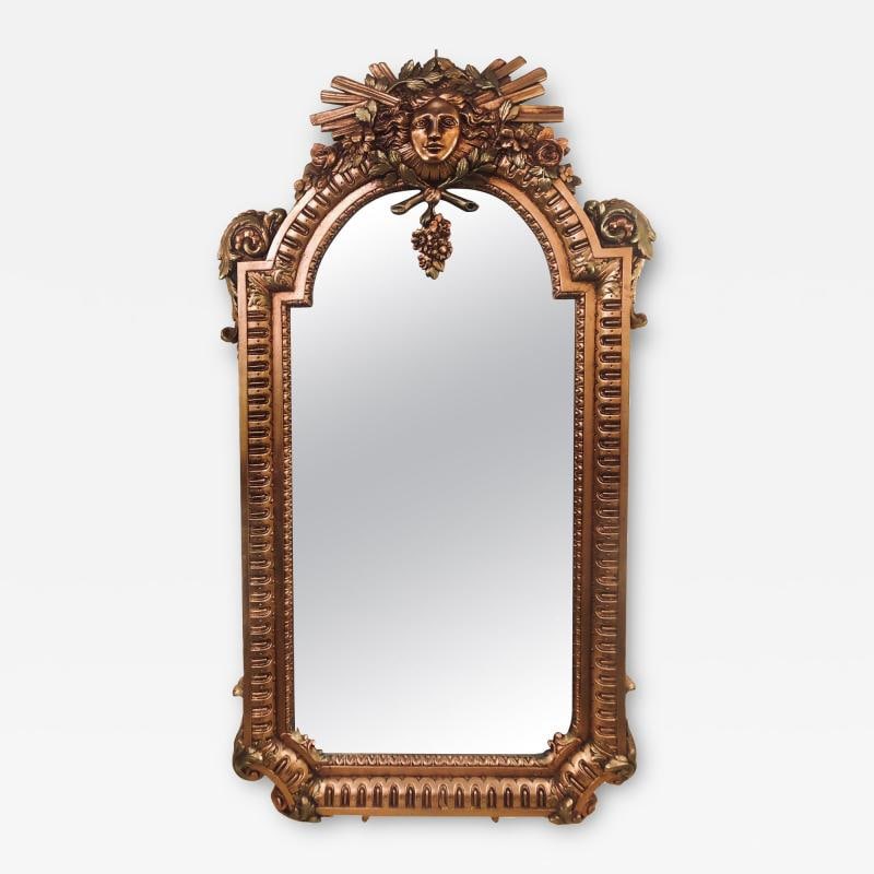 Hollywood Regency Carved Wall Console or Over the Mantle Mirror: Title: Hollywood Regency Carved Wall Console or Over the Mantle Mirror Description: Description 1: Giltwood carved wall console or over the mantel (fireplace) mirror in the Hollywood Regency Style. 1H