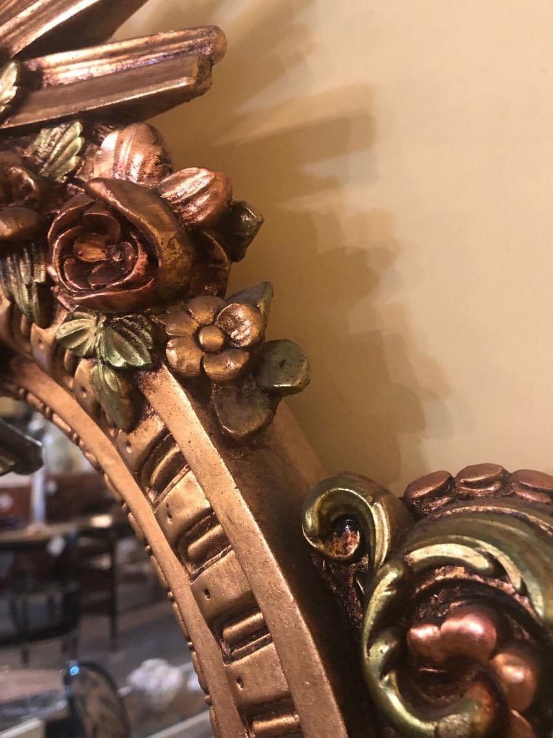 Hollywood Regency Carved Wall Console or Over the Mantle Mirror - 9