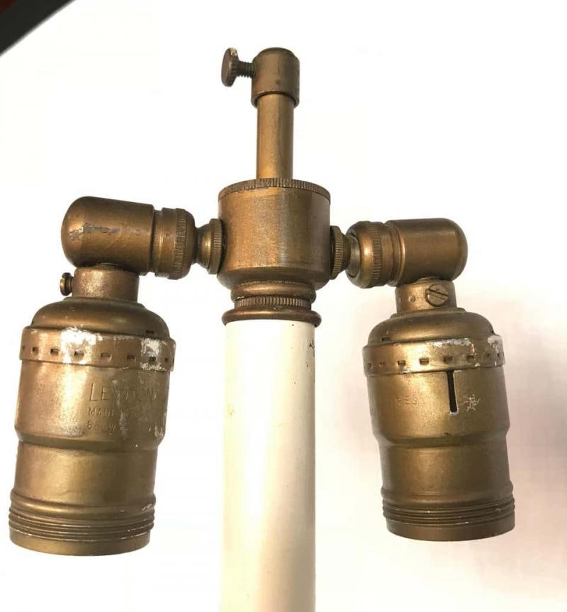 Empire Doré Bronze Candelabra Lamp Having a Patinated Woman Mounted as a Lamp - 7