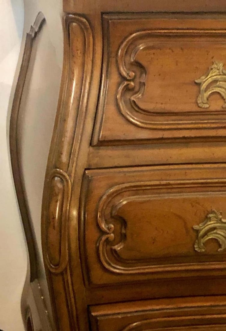 Oak Bodart Burn Impressed Bombay Country French Commode, Chest or Dresser - 11