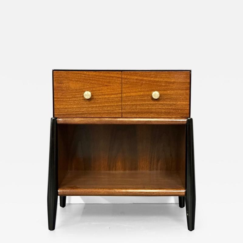 Mid Century Modern Nightstand, End Table, West Michigan Furniture Co Frank Metz: Title: Mid Century Modern Nightstand, End Table, West Michigan Furniture Co Frank Metz Description: Description 1: Mid Century Modern Nightstand, End Table, West Michigan Furniture Co. Ebony, Walnut, 