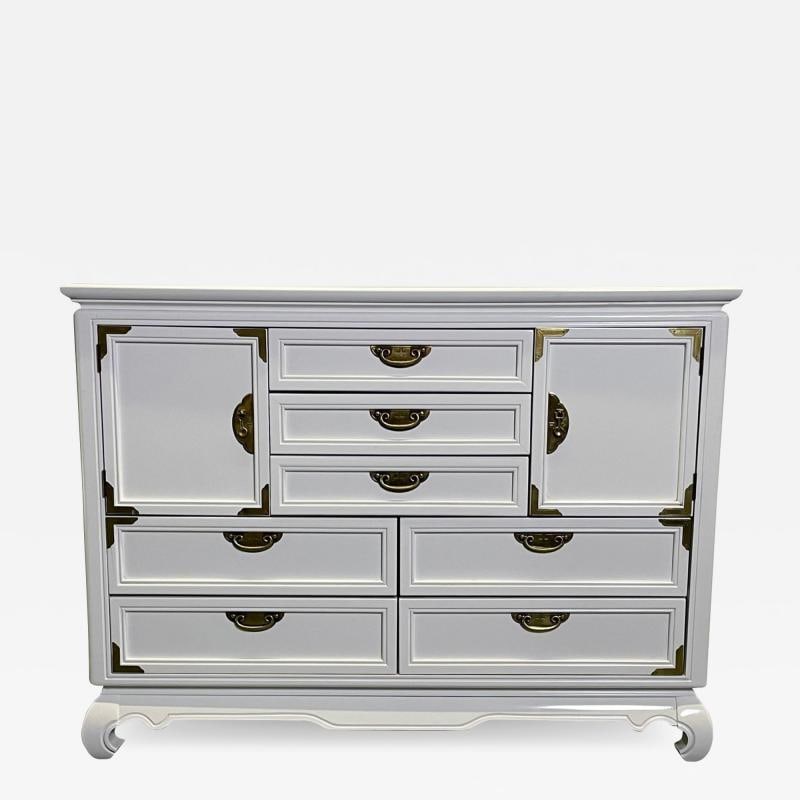 A White Lacquered Campaign Style Chest, Cabinet or Mini Armiore (1 of 12)
