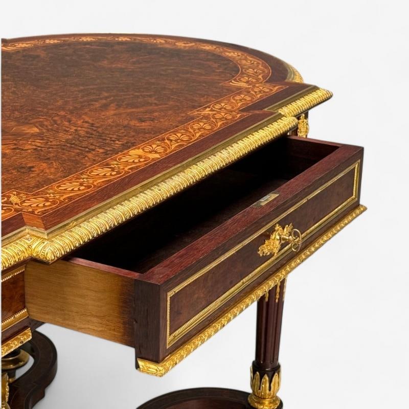Napoleon III, Desk, Center Table, Bronze, Inlaid Tortoise, France, 19th Century - 10