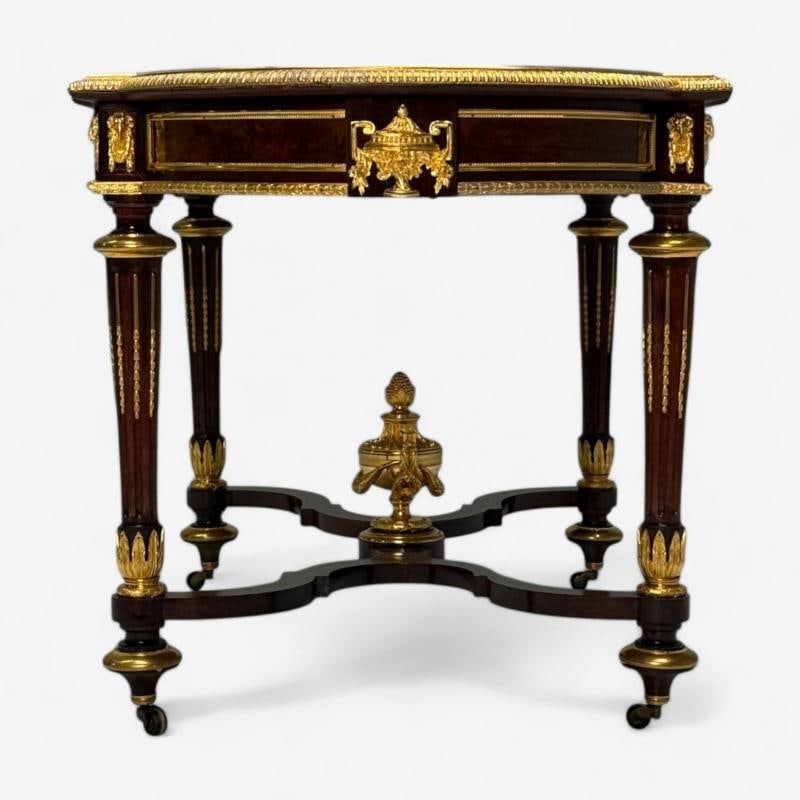 Napoleon III, Desk, Center Table, Bronze, Inlaid Tortoise, France, 19th Century - 12