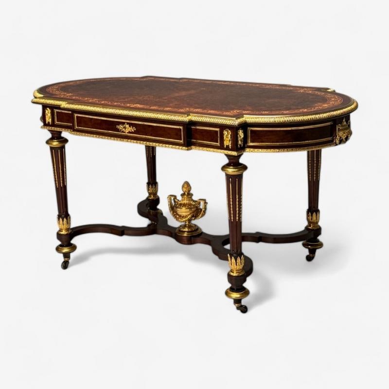 Napoleon III, Desk, Center Table, Bronze, Inlaid Tortoise, France, 19th Century - 5
