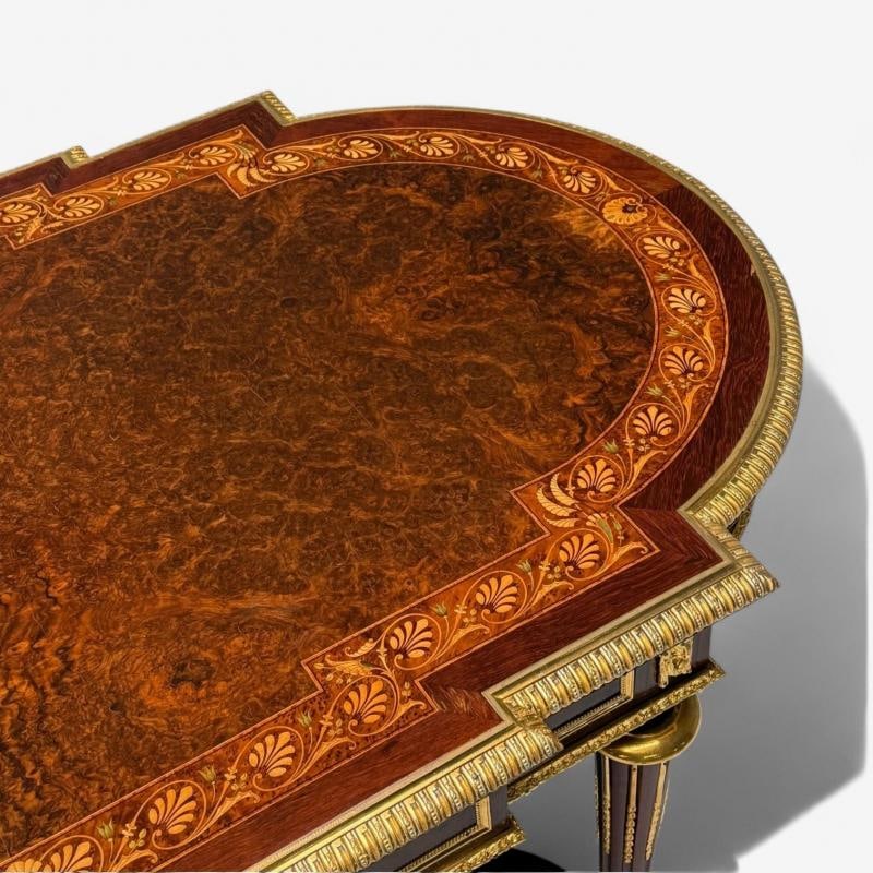 Napoleon III, Desk, Center Table, Bronze, Inlaid Tortoise, France, 19th Century - 6