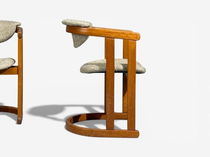 German Modern, Occasional Chairs, Tweed, Beech, Germany, 1960s - 11