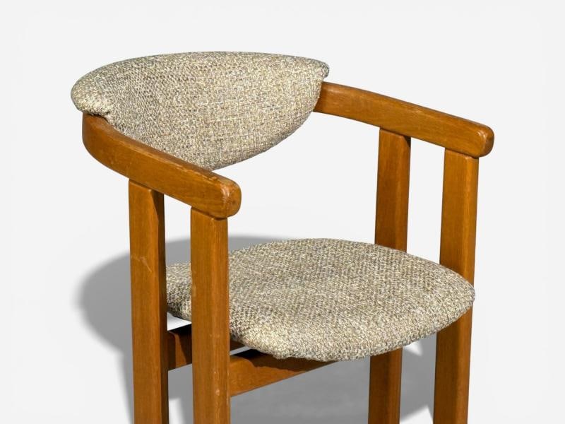 German Modern, Occasional Chairs, Tweed, Beech, Germany, 1960s - 7