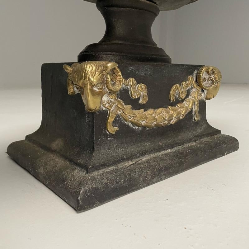 Regency, George III Style, Large Urn Planter, Cast Iron, Brass, England, 20th C. - 10
