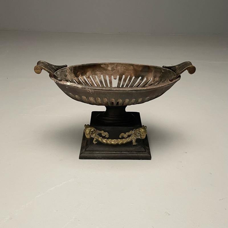 Regency, George III Style, Large Urn Planter, Cast Iron, Brass, England, 20th C. - 4