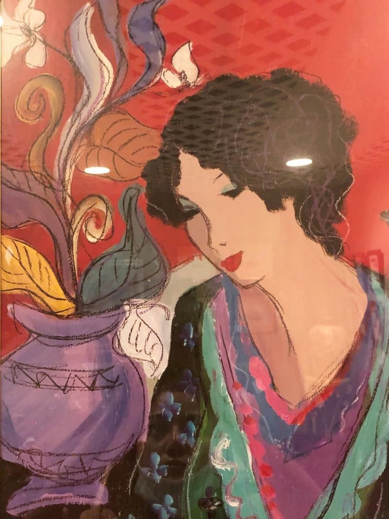 Lithograph by Patricia Govezensky of Two Woman Gilt Framed Signed - 4