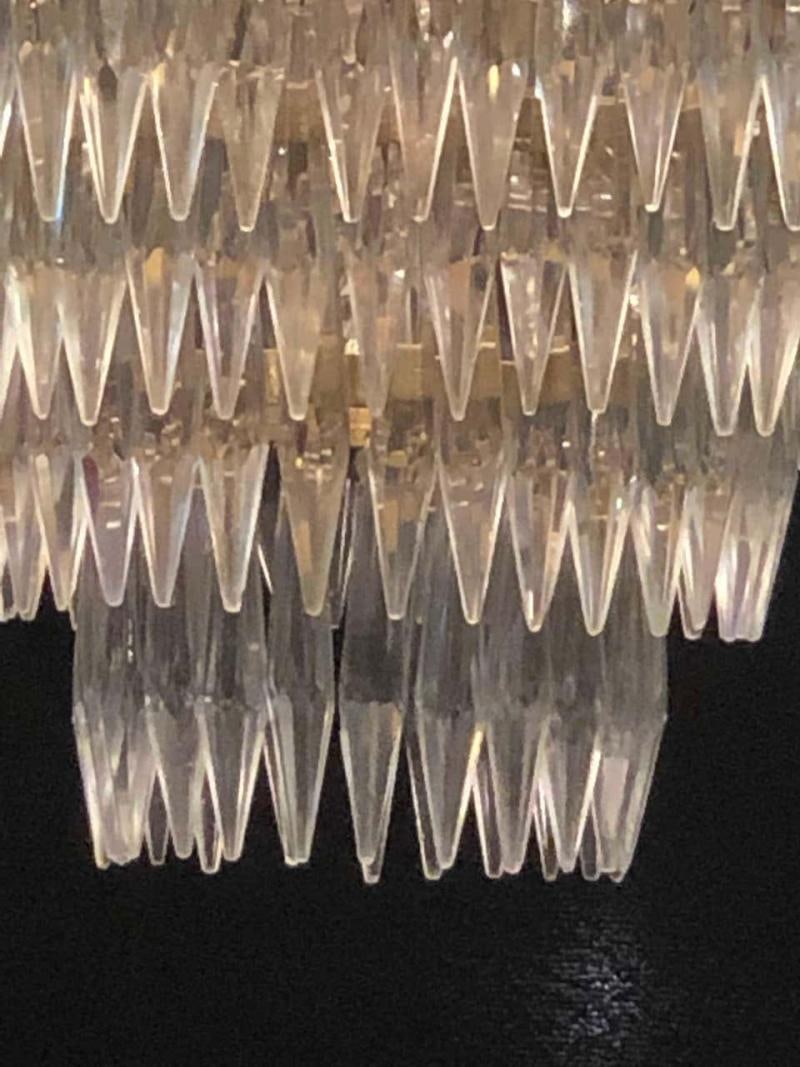 Pair of Palatial Bronze and Crystal Swag Design Louis XVI Style Chandeliers - 12