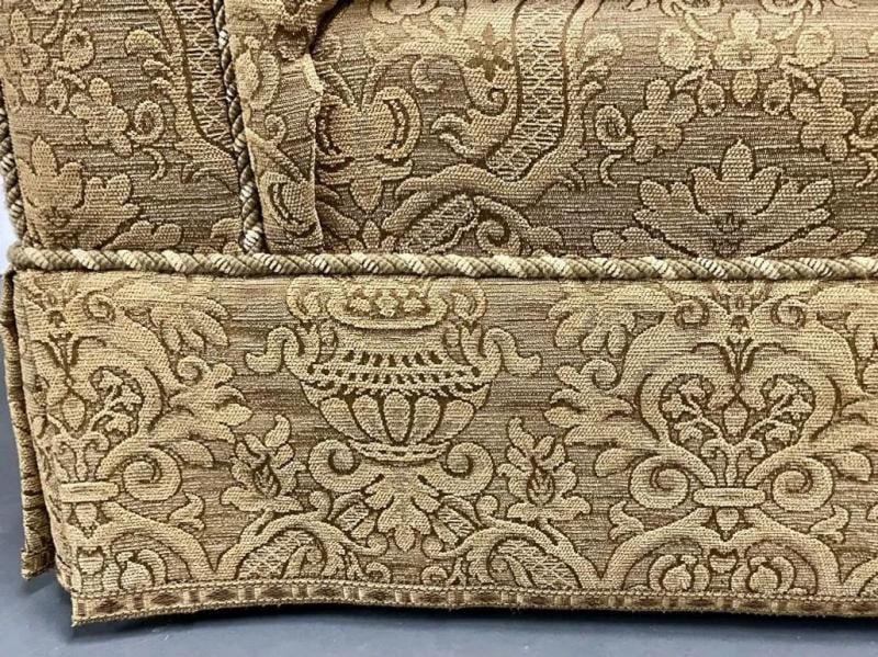 Large Traditional Custom Sofa, Beige Scalamandre Upholstery, Rolled Arms, 2000s - 4