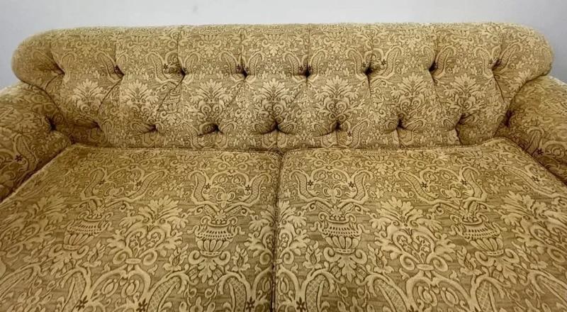 Large Traditional Custom Sofa, Beige Scalamandre Upholstery, Rolled Arms, 2000s - 7