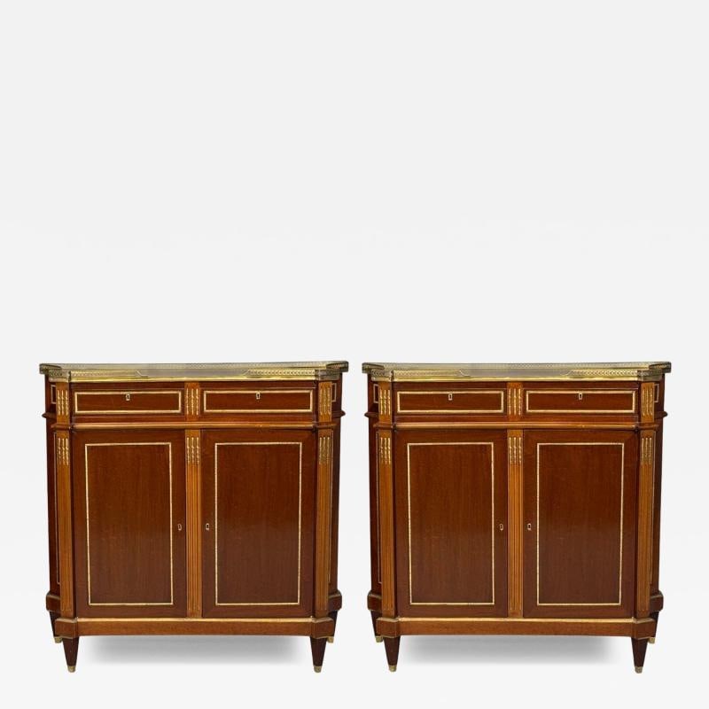 Maison Jansen, Russian Neoclassical Style, Large Cabinets, Mahogany, Bronze - 2