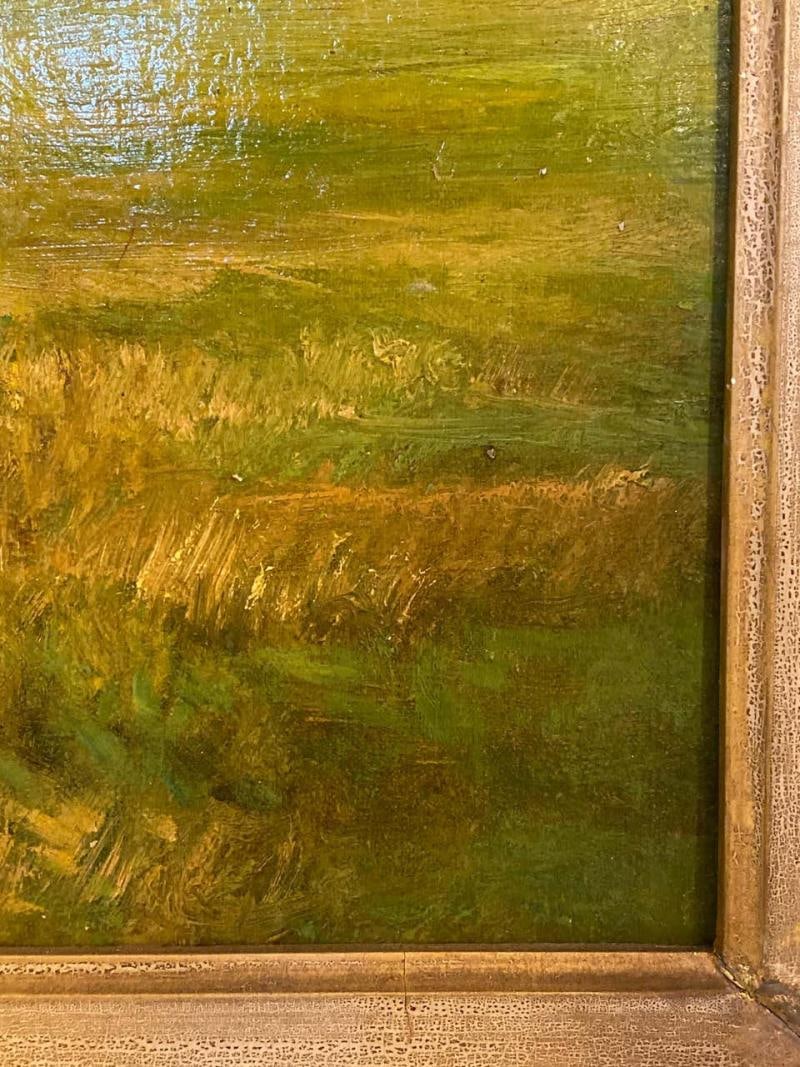 Olive Parker Black Signed Oil on Canvas Autumn Landscape Giltwood Gold Frame - 11