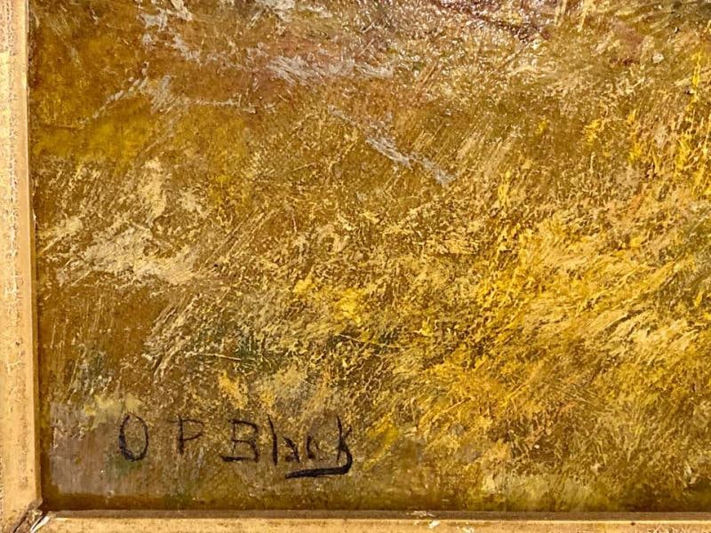 Olive Parker Black Signed Oil on Canvas Autumn Landscape Giltwood Gold Frame - 7