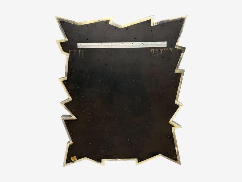 Brutalist Style, Geometric Chrome Wall Mirror, American, 2010s - 10