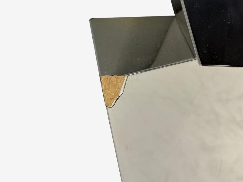 Brutalist Style, Geometric Chrome Wall Mirror, American, 2010s - 8