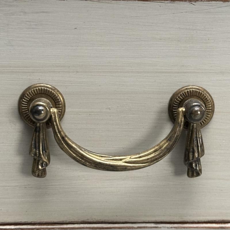 Gustavian, Swedish Commode, Gray Paint Distressed, Brass, Sweden, 1900s - 12