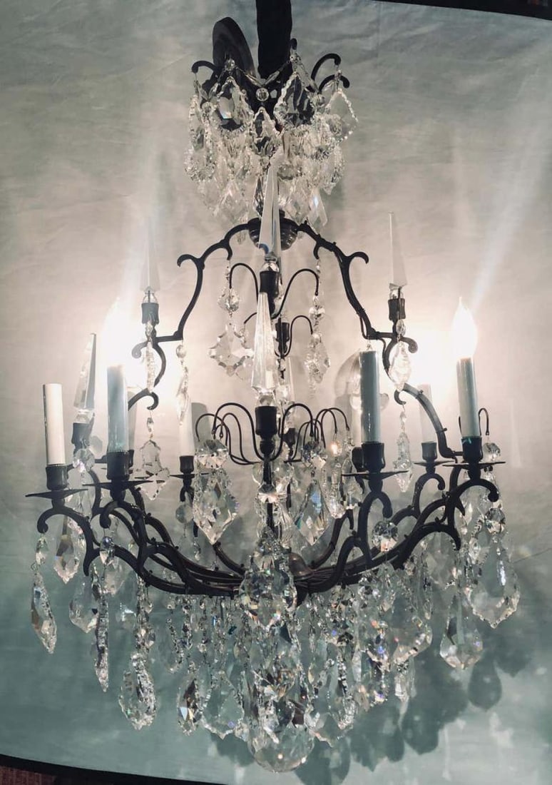 Versailles Chandelier with Swarovski Strass and Crystal Pendants - 4