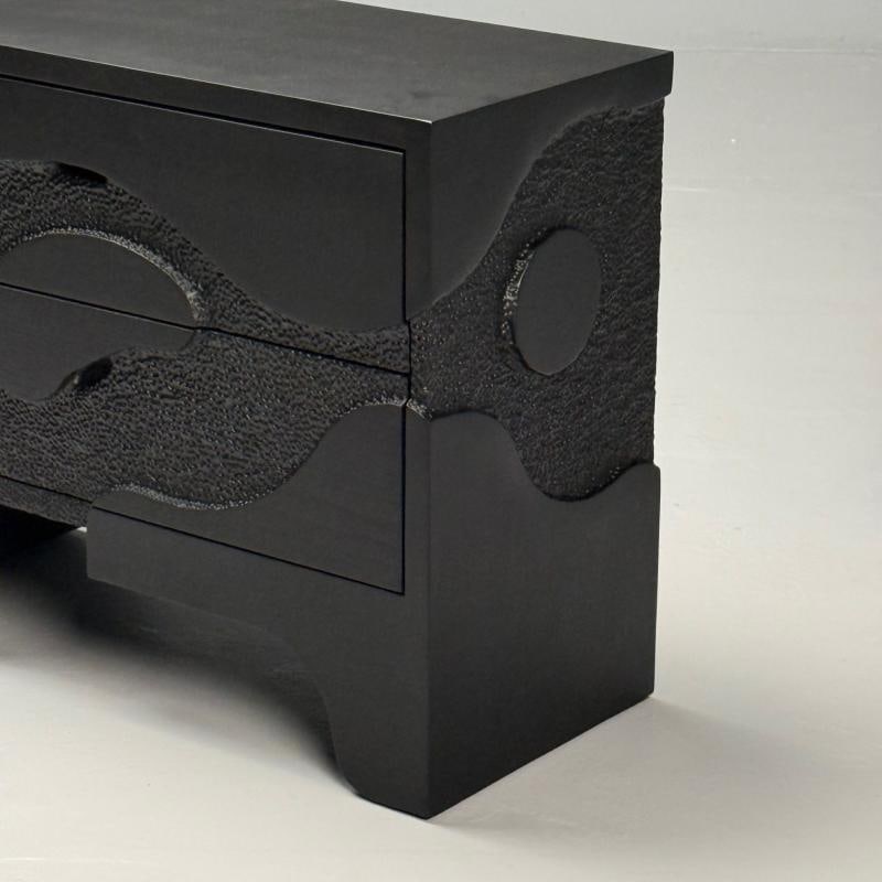 Contemporary, Organic Modern, Sculptural Nightstands, Black Ashwood, 21st C. - 9