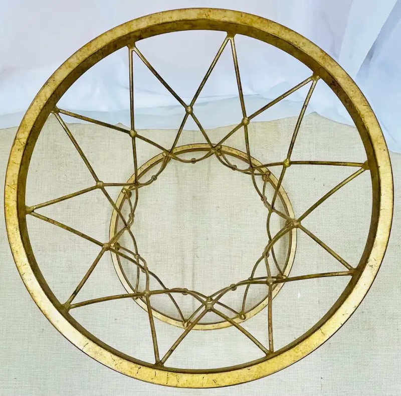 Neoclassical, Maison Jansen Style Round Gilt Metal Coffee Table, Side Table - 2