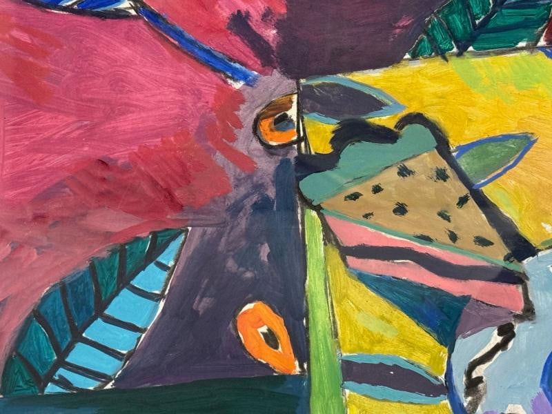 Gary Komarin, Contemporary, Oil on Paper, Large Abstract Painting, USA, 1987 - 12