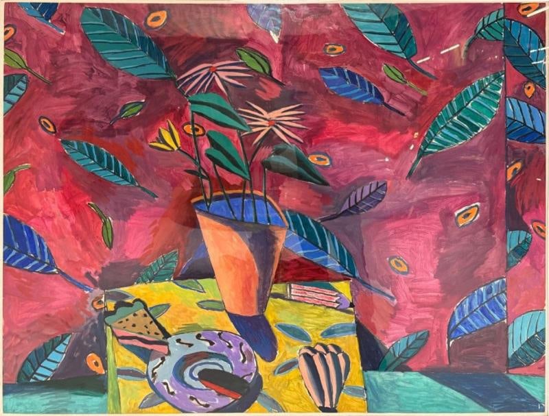 Gary Komarin, Contemporary, Oil on Paper, Large Abstract Painting, USA, 1987 - 2