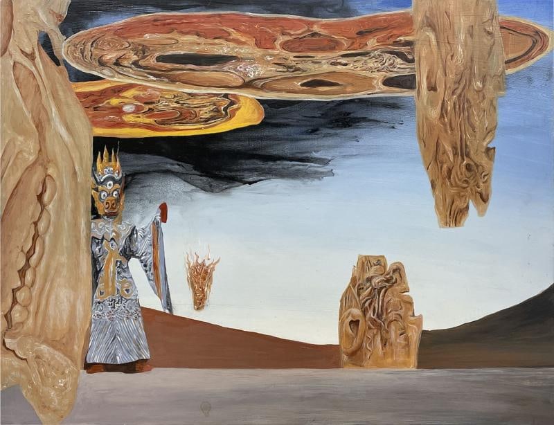 Oil and Enamel on Panel by American Artist Jacques de Beaufort (1 of 8)