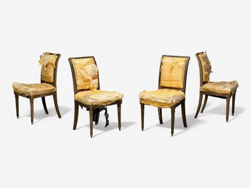 L. Alavoine & Cie, Louis XVI Style, Wood, Fabric, Dining Chairs, France, 19th C. - 4