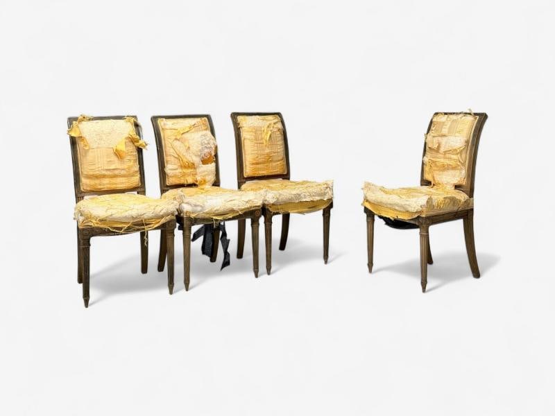 L. Alavoine & Cie, Louis XVI Style, Wood, Fabric, Dining Chairs, France, 19th C. - 5