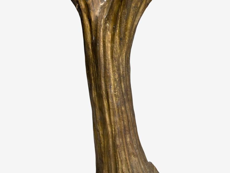 Organic Modern, Gilt Metal, Faux Bois Table Base, United States, 21st c. - 5