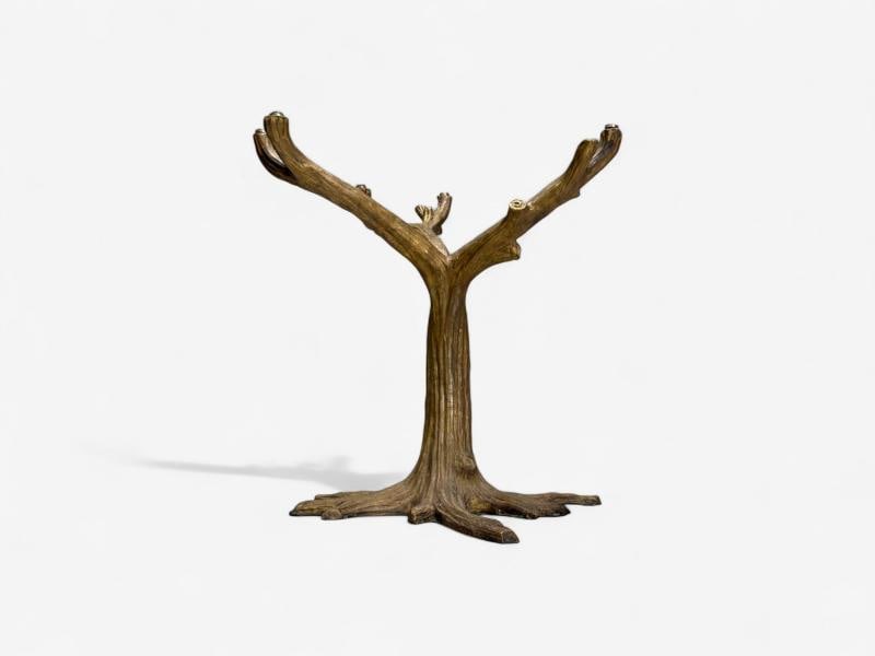Organic Modern, Gilt Metal, Faux Bois Table Base, United States, 21st c. - 7