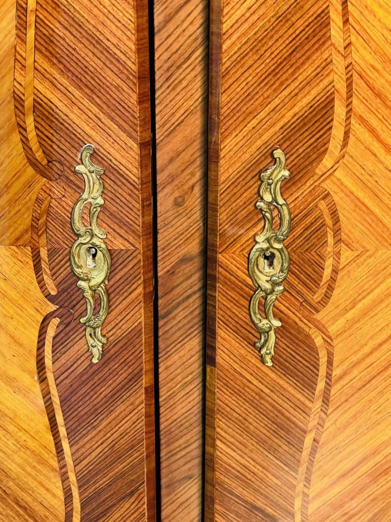 Louis XV Style Rosewood Inlaid Sideboard, Credenza, Cabinet, Bronze Mounted - 6