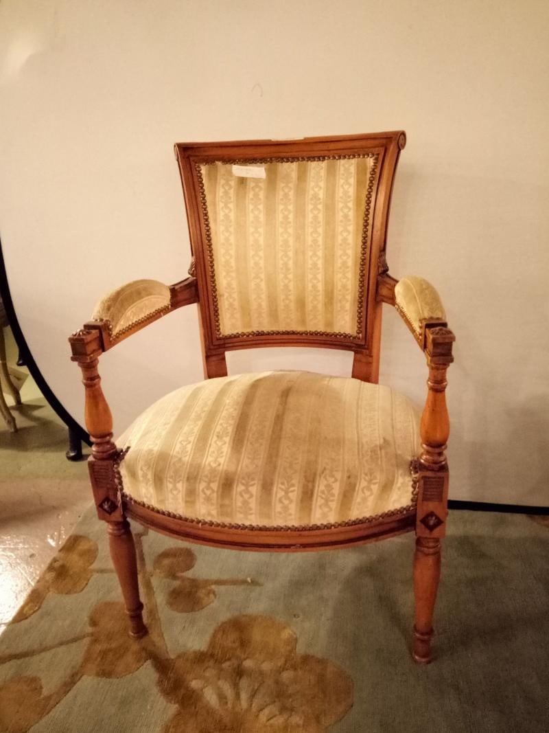Pair of Louis XVI Style Armchairs Manner of Jansen - 2