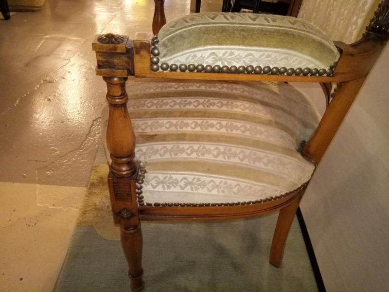 Pair of Louis XVI Style Armchairs Manner of Jansen - 4