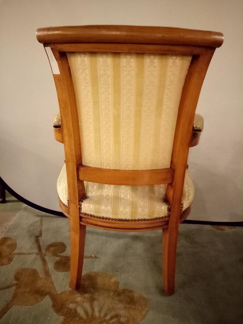 Pair of Louis XVI Style Armchairs Manner of Jansen - 5