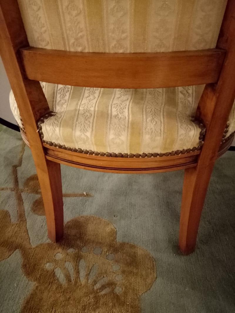 Pair of Louis XVI Style Armchairs Manner of Jansen - 6